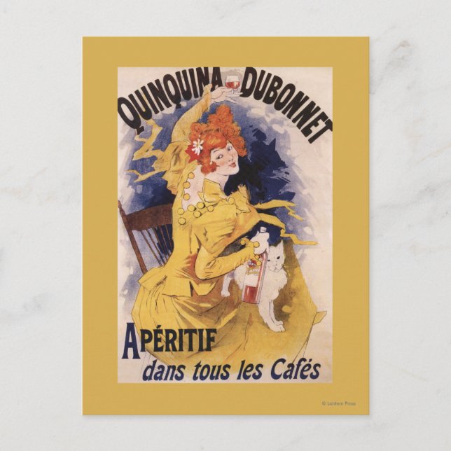 Postal Quinquina Dubonnet Aperitif Poster de promoción (Anverso)
