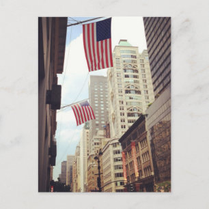 Postal Quinta Avenida Banderas Americanas NYC Nueva York