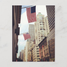 Postal Quinta Avenida Banderas Americanas NYC Nueva York