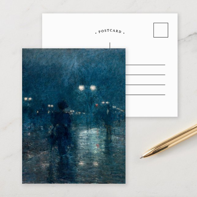 Postal Quinta Avenida Nocturne | Childe Hassam (Subido por el creador)