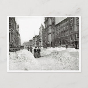 Postal Quinta Avenida, Tormenta de Nieve, Nueva York 1906