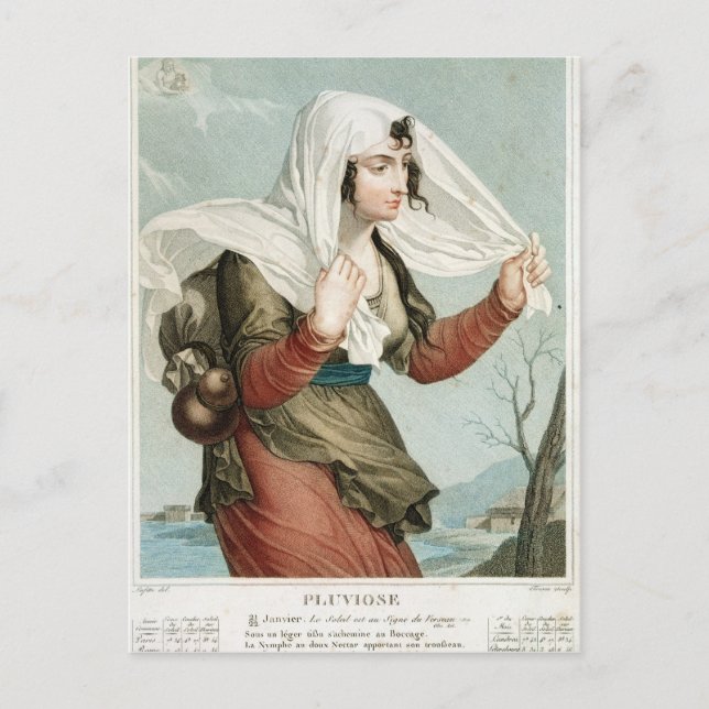 Postal Quinto mes pluvioso del Partido Republicano (Anverso)