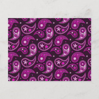 Postal Quirky Purple Paisley
