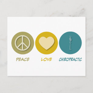 Postal Quiropráctico de amor por la paz