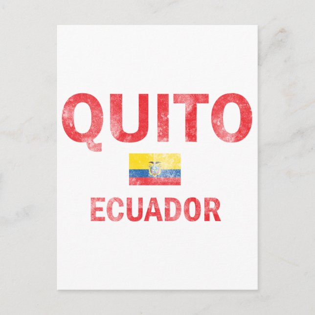 Postal Quito Ecuador diseña (Anverso)