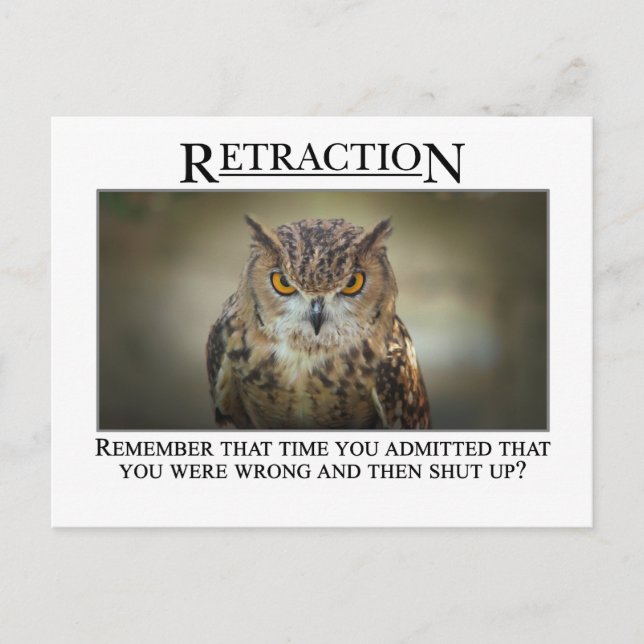 Postal Quizá deberías repensar lo que dijiste (Anverso)