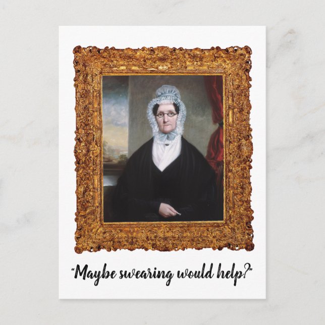 Postal "Quizás, insultar ayudaría" Graciosa Postcard (Anverso)