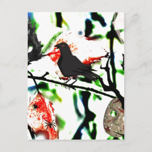 Postal Quoth the Raven Nevermore, Collage de Halloween
