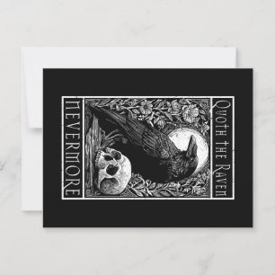 Postal Quoth the Raven - Nevermore - Edgar Allan Poe