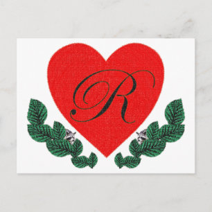 Postal R en el corazón