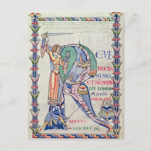 Postal 'R' inicial historiada (Anverso)