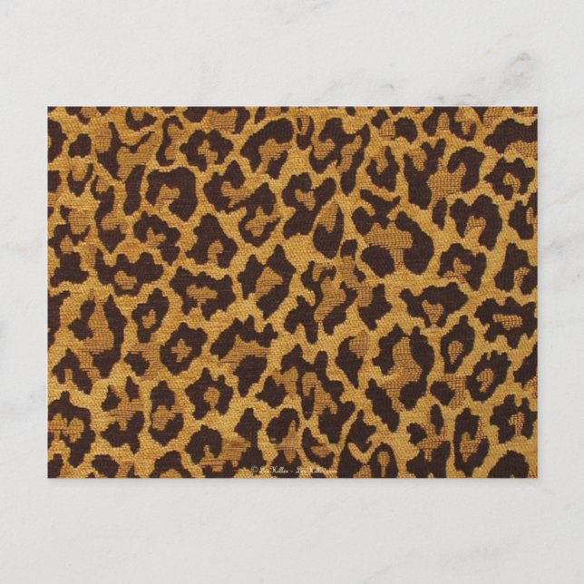 Postal RAB Rockabilly Estampado Leopardo Marrón Dorado (Anverso)