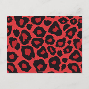 Postal RAB Rockabilly Estampado Leopardo Rojo Negro
