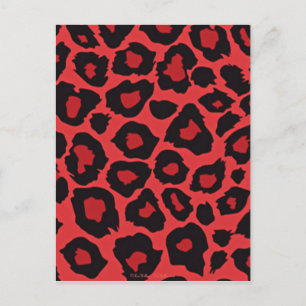 Postal RAB Rockabilly Estampado Leopardo Rojo Negro