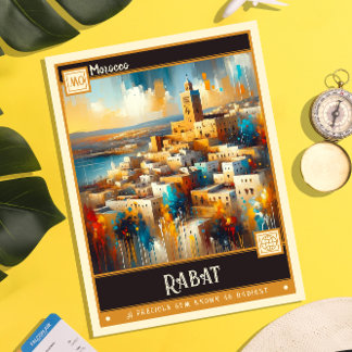 Postal Rabat, Marruecos | Pintura de época
