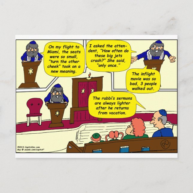 Postal Rabbi personalizado de Vacaciones (Anverso)