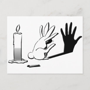 Postal Rabbit de sombra por LightIllusions.com