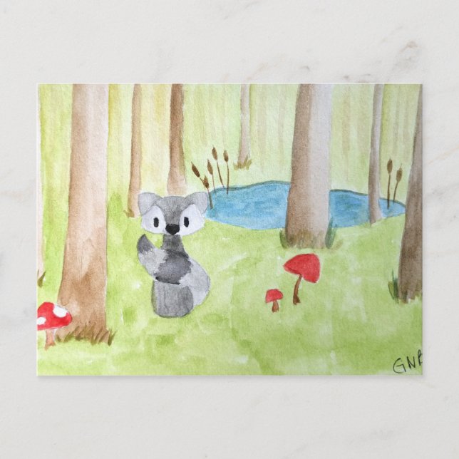 Postal Raccoon (Anverso)