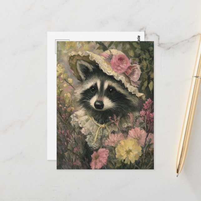 Postal Raccoon Adorable (Anverso/Reverso In Situ)
