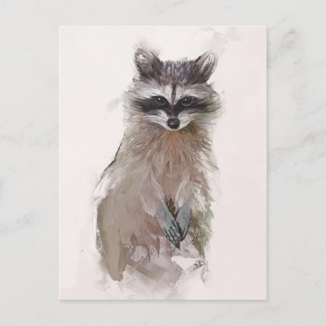 Postal Raccoon Adorable (Anverso)