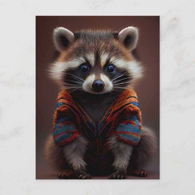 Postal Raccoon guapo (Anverso)