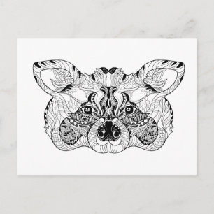 Postal Raccoon inspirado