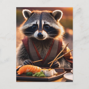 Postal raccoon sushi