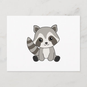 Postal Raccoon Sweet Animals Para Niños Raccoons Funny