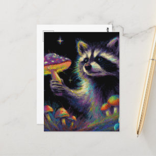 Postal Raccoon y hongos