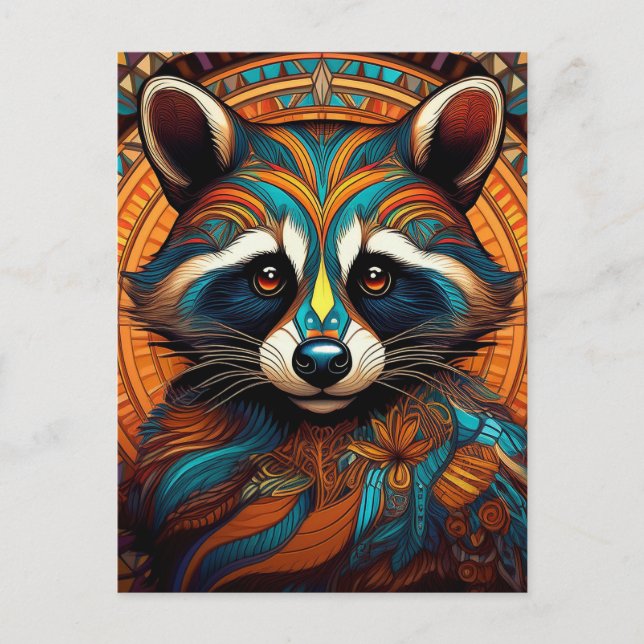 Postal Raccoons de IA (Anverso)