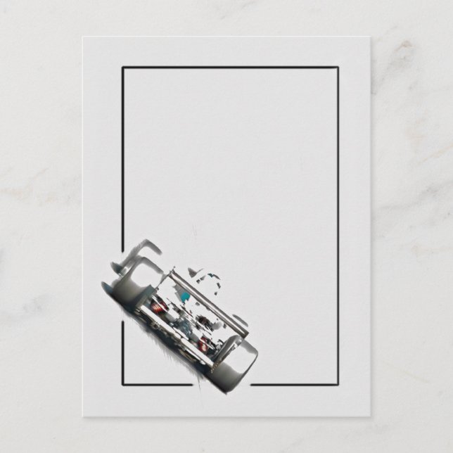 Postal Racer de rueda abierta (Anverso)