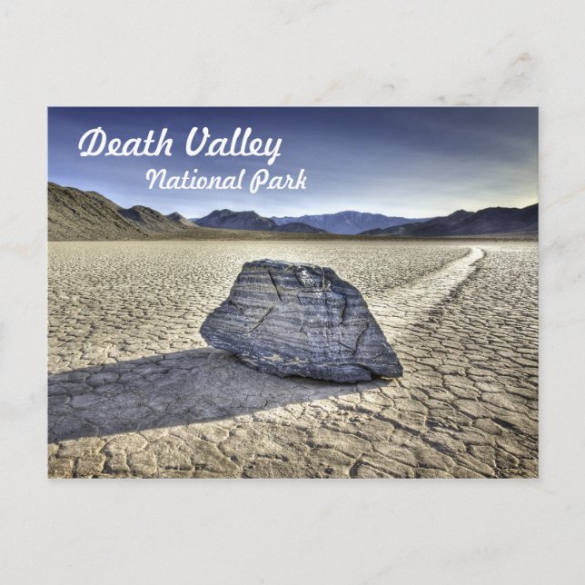 Postal Racetrack Playa en el Valle de la Muerte (Anverso)