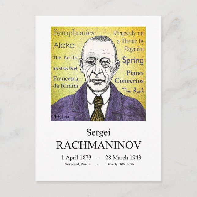 Postal Rachmaninov (Anverso)