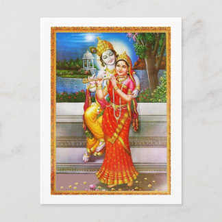 Postal Radha KRISHNA por amor, paz y prosperidad