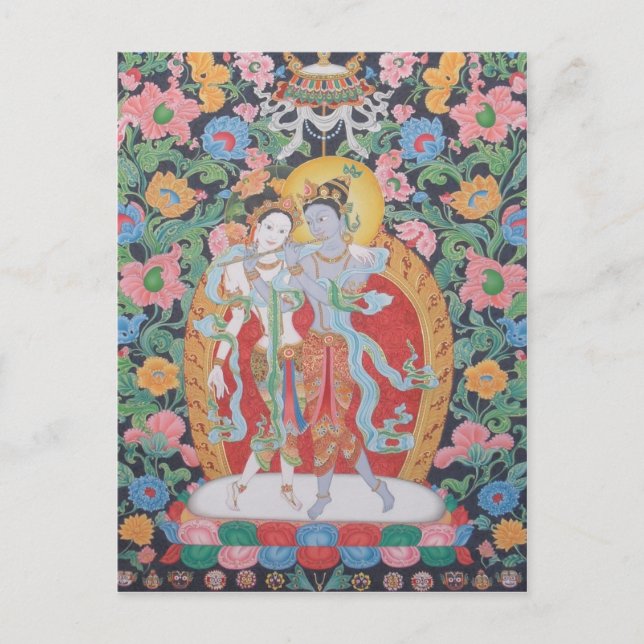 Postal Radha-Krishna Postcard A (Anverso)