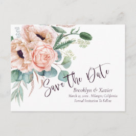 Postal Radiancia de amapola Guardar la fecha