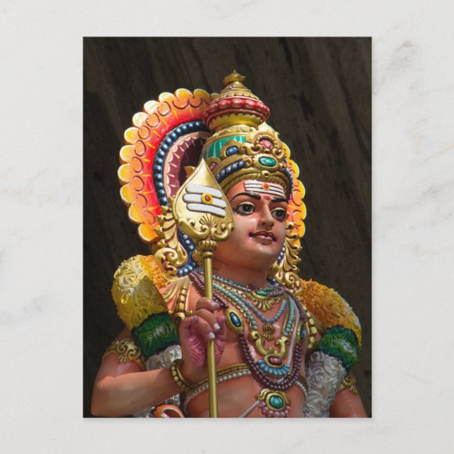 Postal Radiant Devotion in Vibrant Hindu Iconography (Anverso)