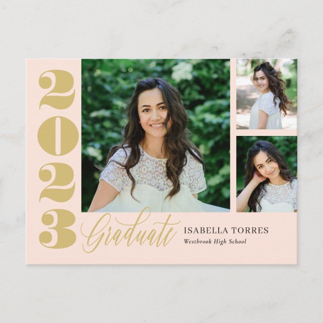Postal Radiant Moments Editable Color Graduation Postcard (Anverso)