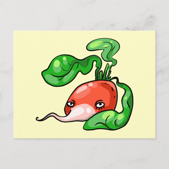 Postal Radieschen radish (Anverso)