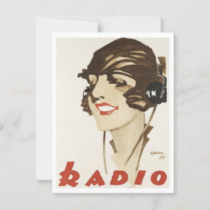Postal Radio alemana, arte gráfico, cosecha de decoro de 