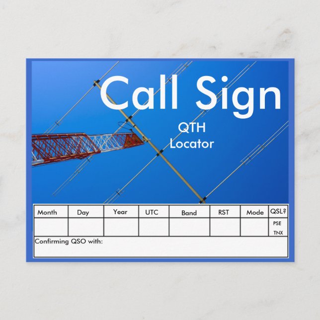 Postal Radio Amateur QSL (Anverso)