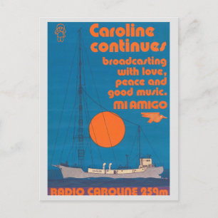 Postal Radio Caroline 259 - barco Mi Amigo