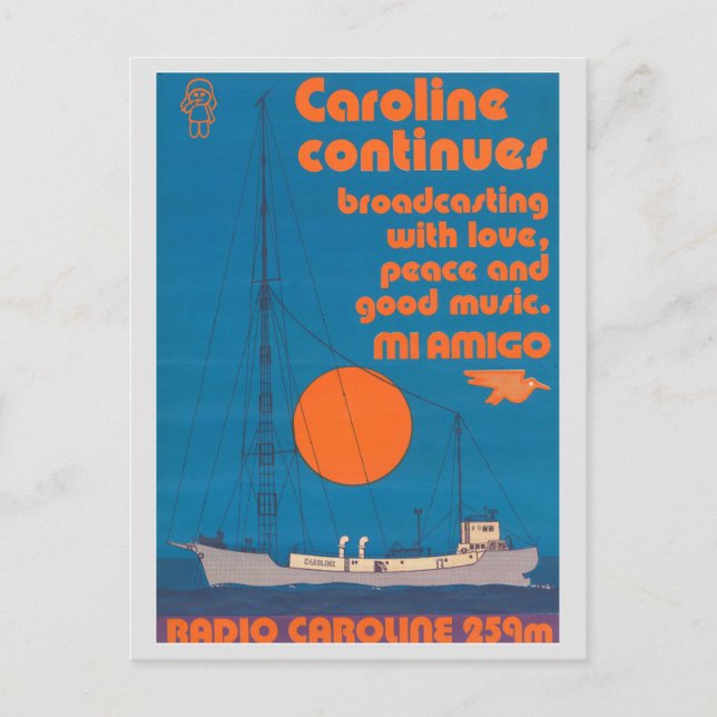 Postal Radio Caroline 259 - Barco Mi Amigo (Anverso)