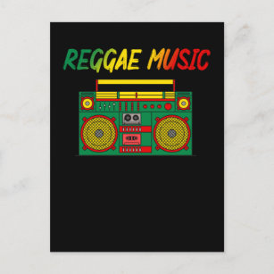 Postal Radio Cassette Jamaica colorida amante de la músic