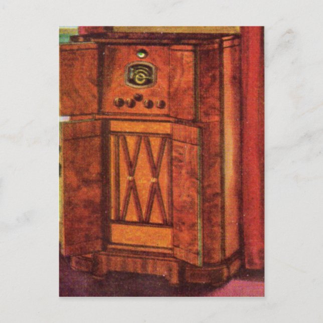 Postal Radio de consola de 1937 (Anverso)