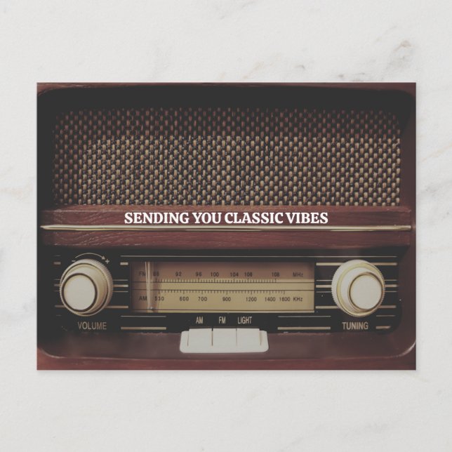 Postal Radio de vintage (Anverso)
