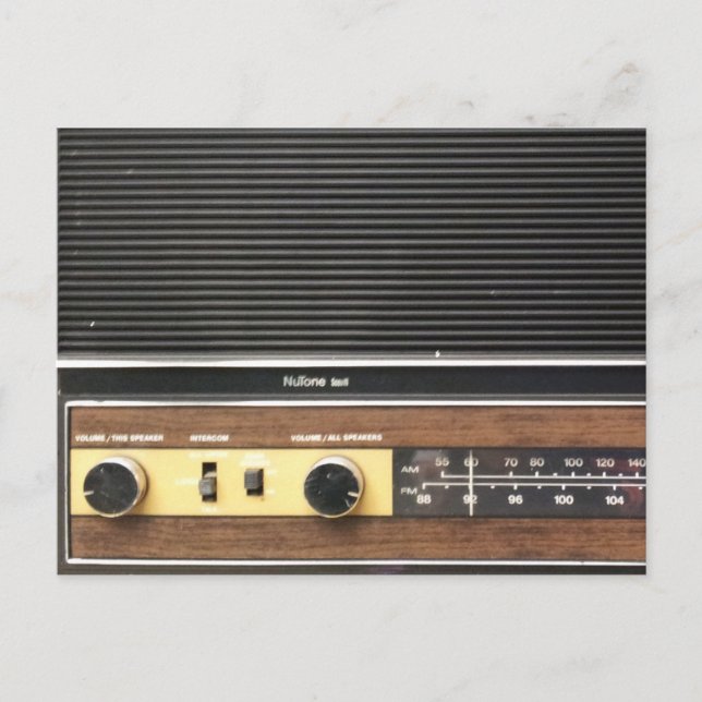 Postal Radio de vintage (Anverso)