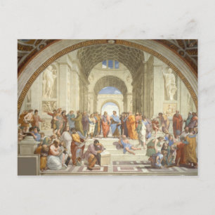 Postal Rafael - La Escuela de Atenas