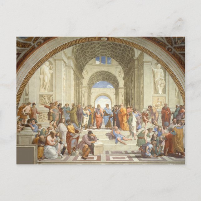 Postal Rafael - La Escuela de Atenas (Anverso)