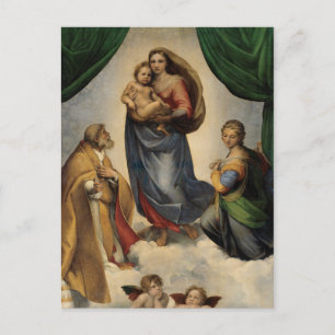 Postal Rafael - La Madonna Sixtina